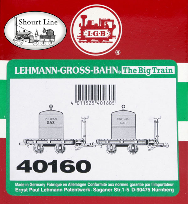 LGB 40160 Propane Car With Shunting Platform 2 cars NEW box label