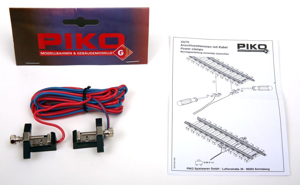 PIKO 35270 Track Power Clamp with Wires 1 Pair1 Pair