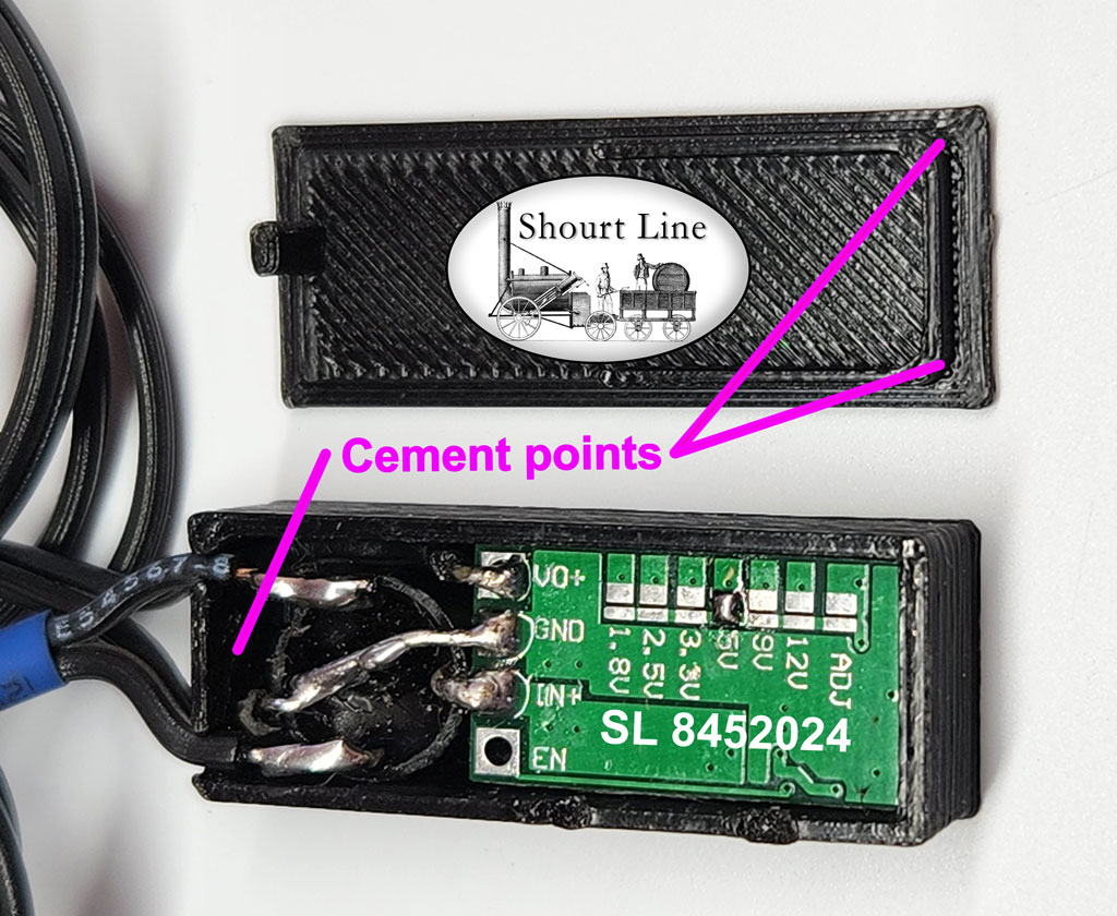 The SL 8453018 Micro Size LED controller cement point for mounting the rear lid