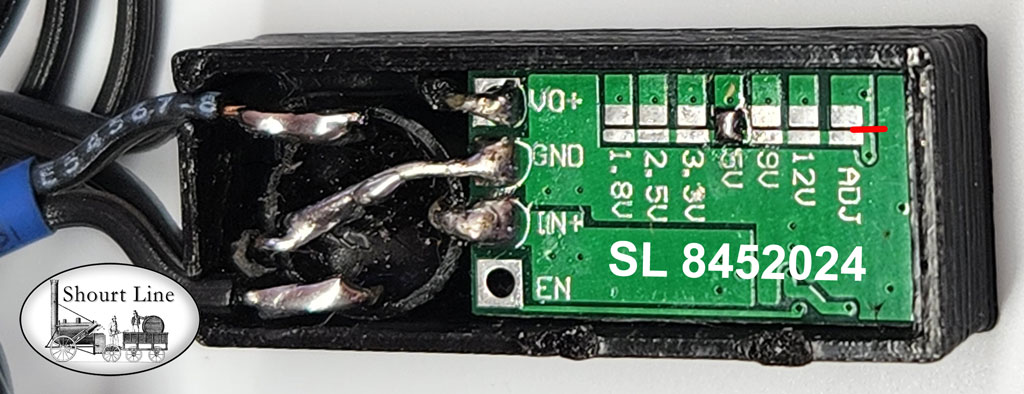 SL8453018_Micro-Size-LED-controller-in-case-18in-cbl_back-inside-interior-electronics-view-CU_pot-cut-line-in-red